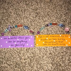two home decor signs